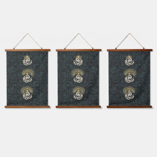 Set van 3 kaarslicht tapijtweefmotief hangend wandkleed