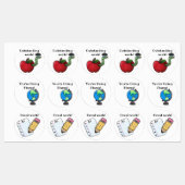 Set van 3 leraar Stickers (Vel)