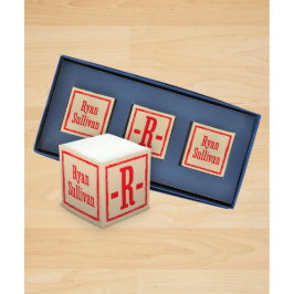Set van 3 Letter Block Self Stick Mini Memo Cubes
