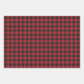 Set van 3 rode, groene en witte bufferplaat inpakpapier vel (Voorkant)