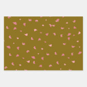 Set van 3 Romantische Gift Wrap Sheets Inpakpapier Vel (Voorkant)