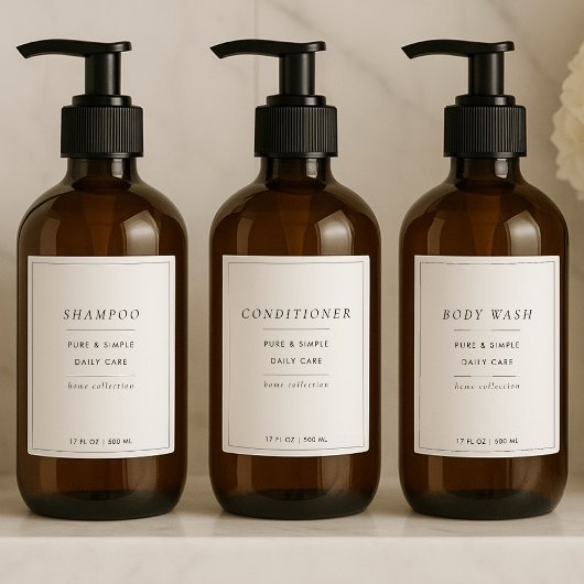 Set van 4 aangepaste badkamerlabels sticker