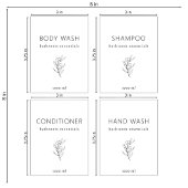 Set van 4 Aangepaste Vinyl Waterdichte Badkamer La Sticker