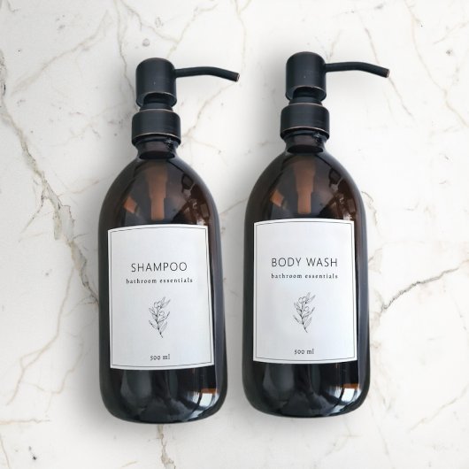 Set van 4 Aangepaste Vinyl Waterdichte Badkamer La Sticker