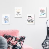 Set van 4 Inspirerend Quote Prints – Motivatie (Woonkamer)