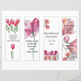 Set van 4 inspirerende Bladwijzer voor vrouwen