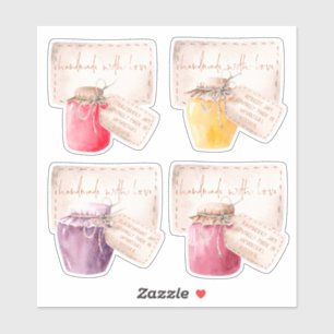 Set van 4 Labels voor Homemade Jams