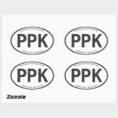 SET VAN 4 PPK OVALE STICKERS (Vel)