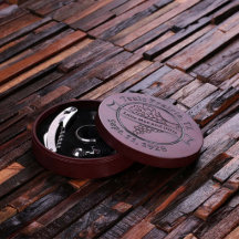 Set van 5 gegraveerde Accessoires van staalwijn