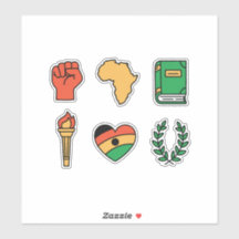 Set van 6 symbolen voor de maand van de zwarte ges