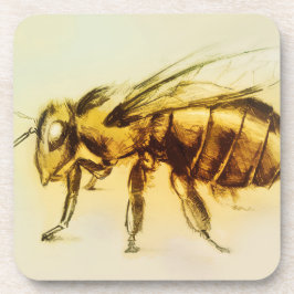 Set van 6 Yellow Bee Onderzetters Set