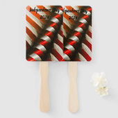 Set van aangepaste handventilatoren Vlag Handwaaier (Voorkant en achterkant)