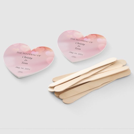 Set van bruiloft fans handwaaier (Niet-gemonteerd)