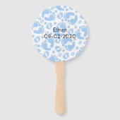 Set van Fans Baby Blue Feet Boy Handwaaier (Voorkant)