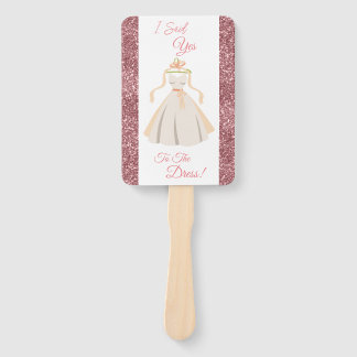 Set van fans - Ja op de jurk Handwaaier