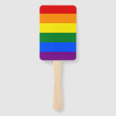 Set van hand fan met Pride vlag van LGBT Handwaaier (Achterkant)