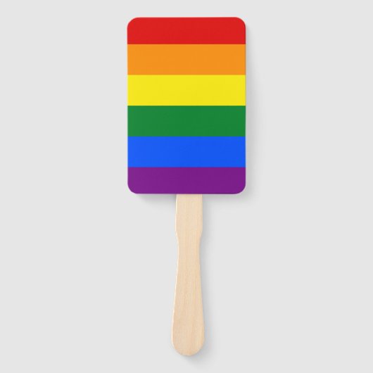 Set van hand fan met Pride vlag van LGBT Handwaaier (Voorkant)