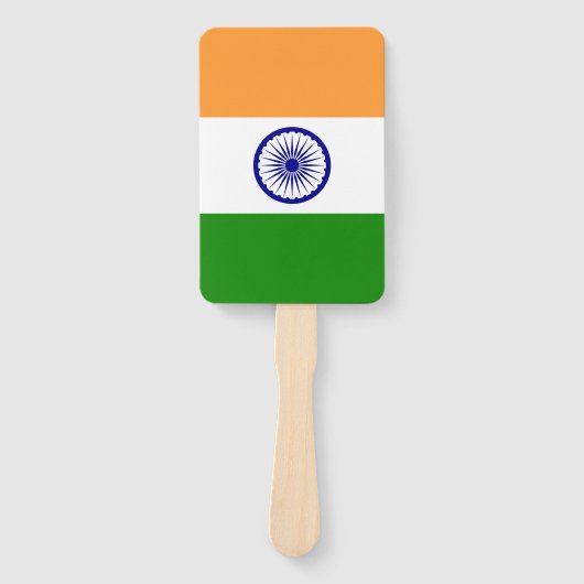 Set van hand fan met vlag van India Handwaaier (Voorkant)