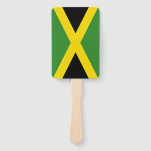 Set van hand fan met vlag van Jamaica Handwaaier