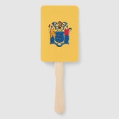 Set van hand fan met vlag van New Jersey, USA Handwaaier (Achterkant)