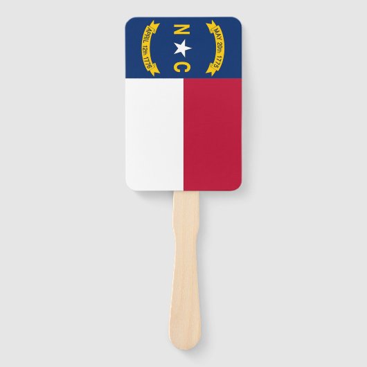 Set van hand fan met vlag van North Carolina Handwaaier (Voorkant)