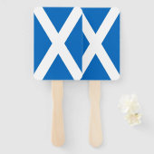 Set van hand fan met vlag van Schotland, UK Handwaaier (Voorkant en achterkant)