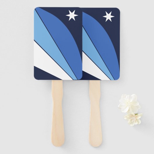 Set van hand fans met vlag van Columbia, SC Handwaaier (Voorkant en achterkant)