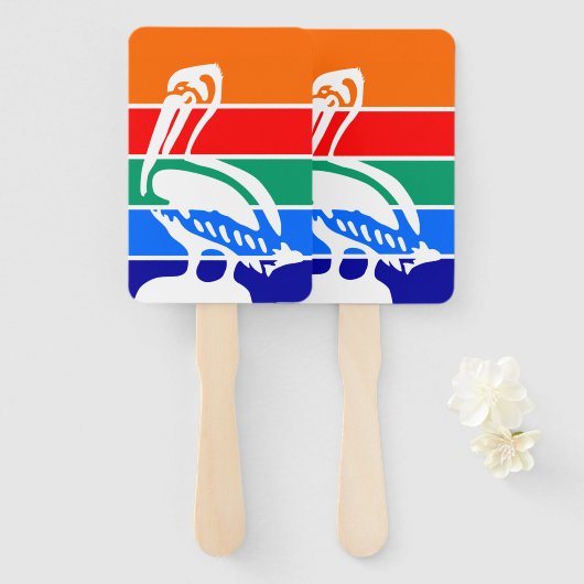 Set van hand fans met vlag van St. Petersburg Handwaaier (Voorkant en achterkant)