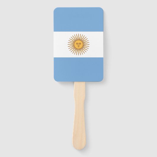 Set van hand ventilator met vlag van Argentinië Handwaaier (Voorkant)
