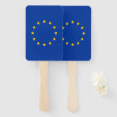 Set van hand ventilator met vlag van de Europese U Handwaaier (Voorkant en achterkant)