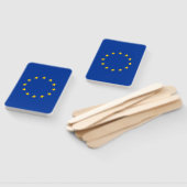 Set van hand ventilator met vlag van de Europese U Handwaaier (Niet-gemonteerd)