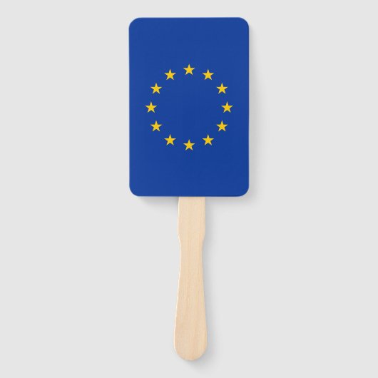 Set van hand ventilator met vlag van de Europese U Handwaaier (Voorkant)