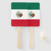 Set van hand ventilator met vlag van Mexico Handwaaier (Voorkant en achterkant)