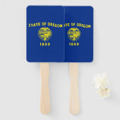 Set van hand ventilator met vlag van Oregon State, Handwaaier (Voorkant en achterkant)