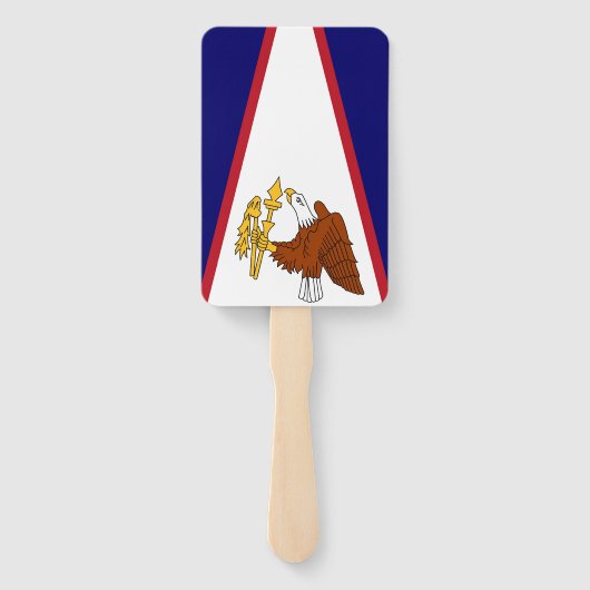 Set van handventilator met vlag van Amerikaans-Sam Handwaaier (Achterkant)