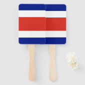 Set van handventilator met vlag van Costa Rica Handwaaier (Voorkant en achterkant)