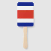 Set van handventilator met vlag van Costa Rica Handwaaier (Achterkant)