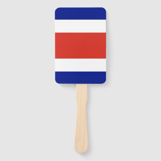 Set van handventilator met vlag van Costa Rica Handwaaier (Voorkant)