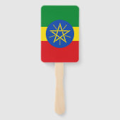 Set van handventilator met vlag van Ethiopië Handwaaier (Achterkant)