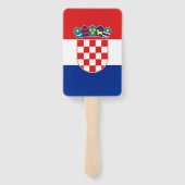 Set van handventilator met vlag van Kroatië Handwaaier (Achterkant)