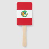 Set van handventilator met vlag van Peru Handwaaier (Achterkant)