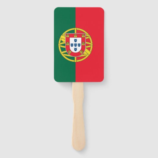Set van handventilator met vlag van Portugal Handwaaier (Achterkant)