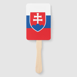 Set van handventilator met vlag van Slowakije Handwaaier