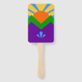 Set van handventilatoren met vlag van Manitou Spri Handwaaier (Achterkant)