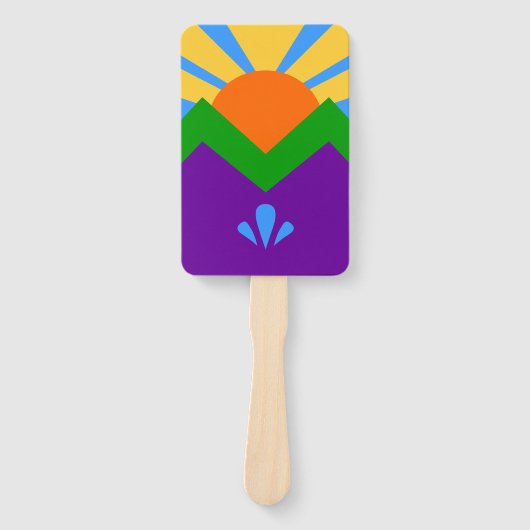 Set van handventilatoren met vlag van Manitou Spri Handwaaier (Voorkant)