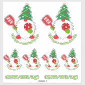 Set van 🎅kerst pickleball sticker (Vel)