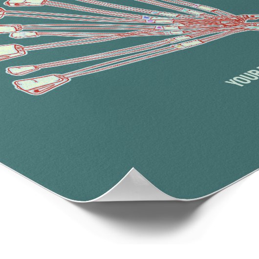 Set van klimmende steenklimdraden poster (Hoek)