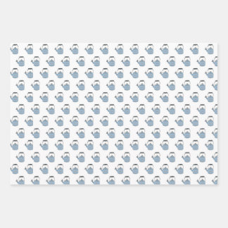 Set van leuke cadeauverpakkingen Harten Theeketel Inpakpapier Vel