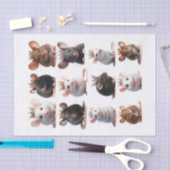 Set van Schattig met Muizen met Kronen Fussy Cuts Tissuepapier (Craft)