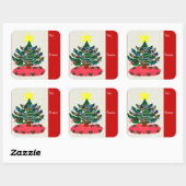 Set van Stickers Kerstboom met Star Topper (Vel)